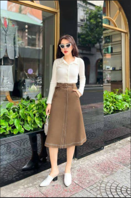 Chân Váy Chữ A Dài Công Sở