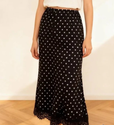 Váy dài chấm bi mùa hè