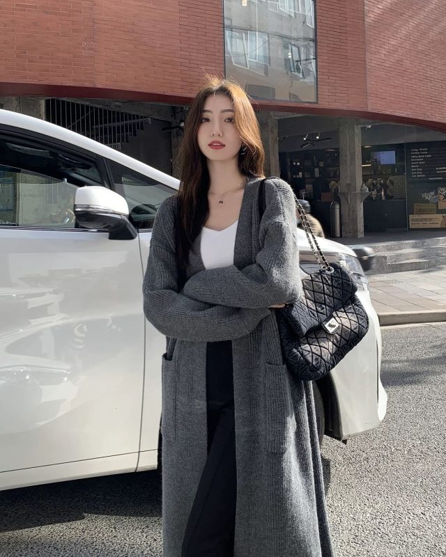 Áo Khoác Len Cardigan Nữ Dáng Dài – Cách Phối Đồ Đẹp