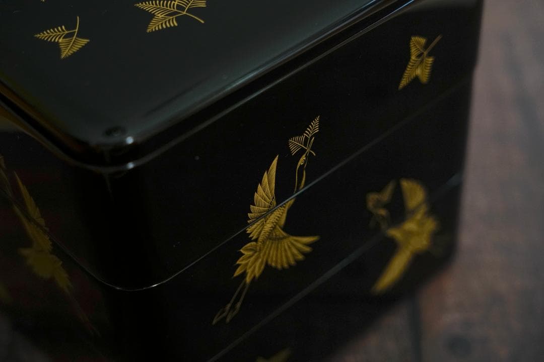 輪島の名店 五島屋漆器 三段重箱 松喰鶴 - メルカリ